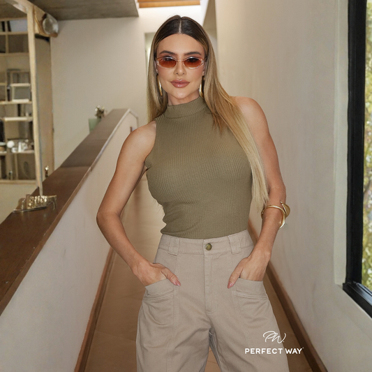 REGATA FEMININA VERDE OLIVA