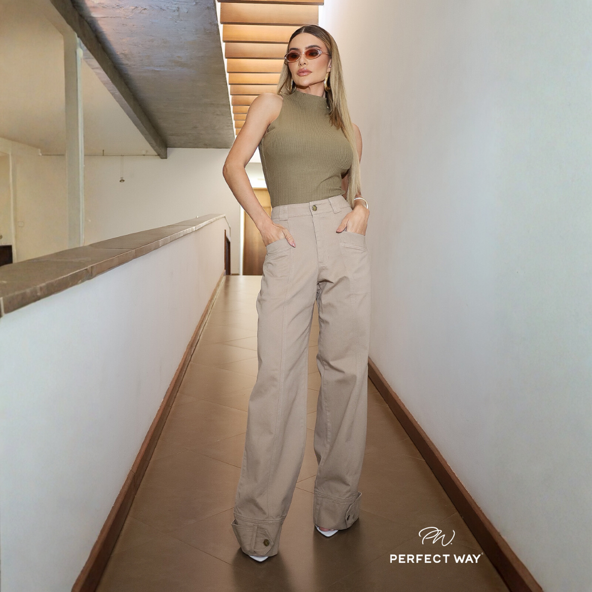 REGATA FEMININA VERDE OLIVA