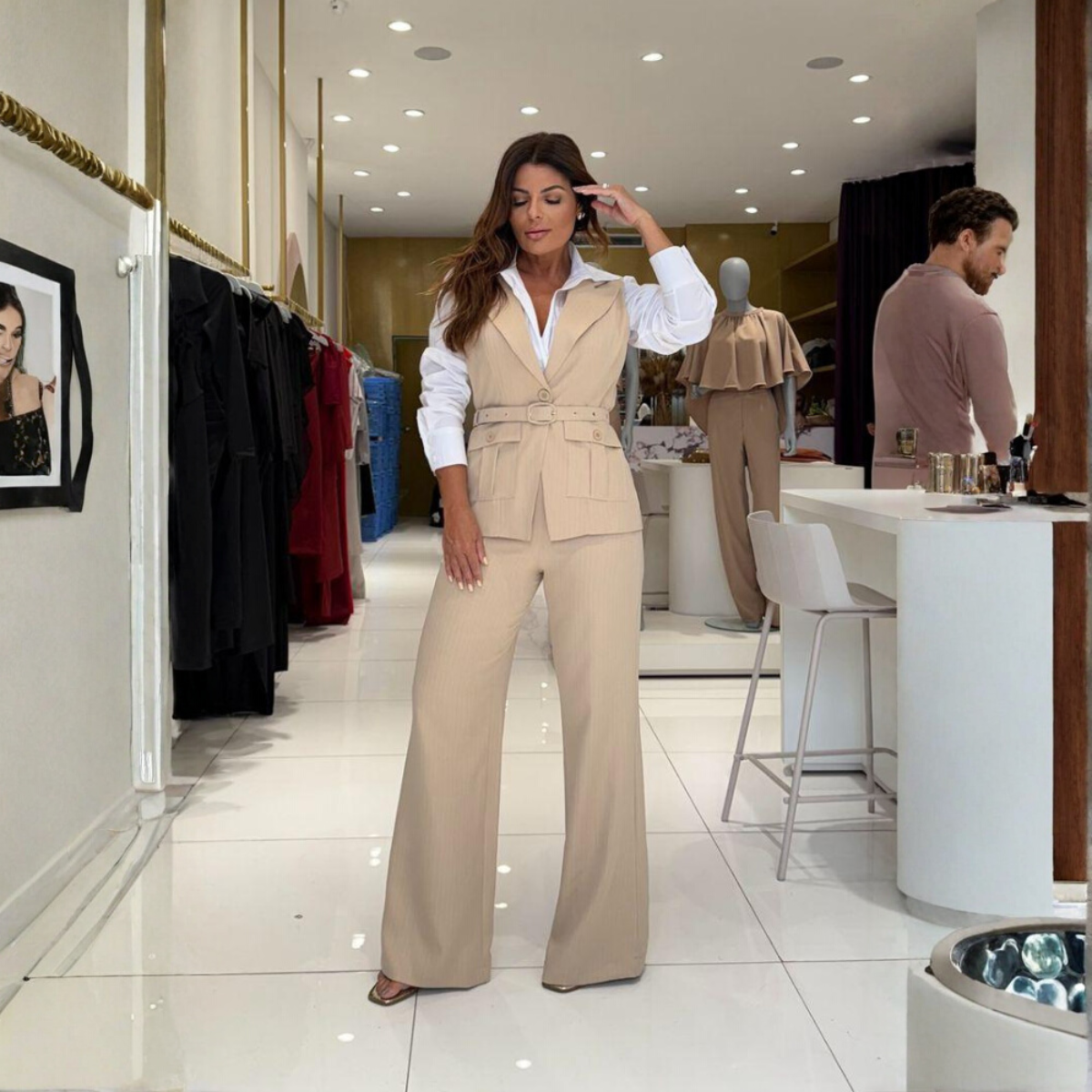 CONJUNTO SAVIRA BEGE