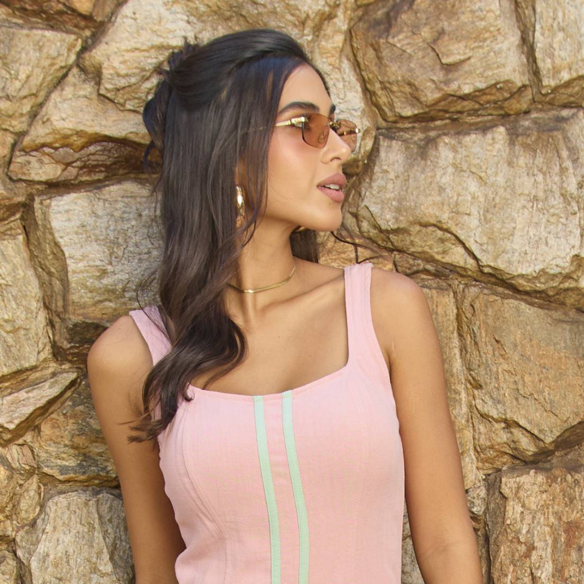 VESTIDO CURTO FEMININO ROSA QUARTZO